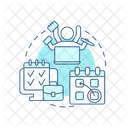 Tener un horario ocupado y cambiante.  Icon