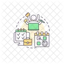 Tener un horario ocupado y cambiante.  Icon