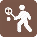 Tennis Player Racket Icon