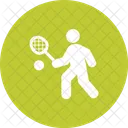 Tennis Player Racket Icon