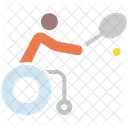 Tennis Wheelchair Disabled Icon