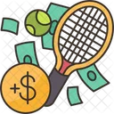Tennis Bet Money Icon