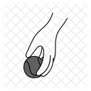 Black Monochrome Hand Holding Tennis Ball Illustration Tennis Ball Ball Icon