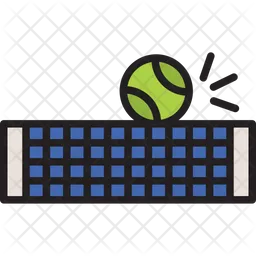 Tennis Ball Hits The Net  Icon