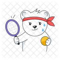 Tennis Bear  Icon