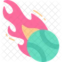 Tennis Feuerball Tennisball Symbol