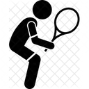 Bereit Tennisspieler Symbol