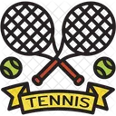 Tennis Logo Tennisschlager Und Ball Tennisschlager Symbol