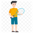 Tennis Player Outdoor Game Sportsman Icon