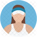 Tennis Player Lady Icon