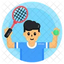 Sportsman Player Tennis Player Icon