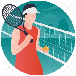 Tennis Playing  Icon