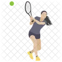 Tennis Playing Tennis Player Girl Sports Icon