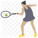 Tennis Playing Tennis Player Girl Sports Icon