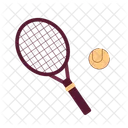 Tennis racket with ball  Icon