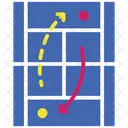 Tennis-Strategie  Symbol