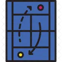 Tennisstrategie Tennisplan Tennisplanung Symbol