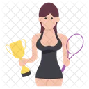 Trophy Winner Female Winner Championship Icon