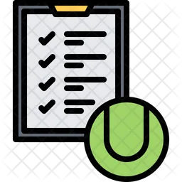 Tennis Workout Clipboard  Icon