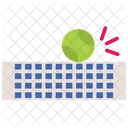 Tennisball trifft das Netz  Icon