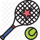 Tennisschlager Und Ball Tennisschlager Squashschlager Symbol