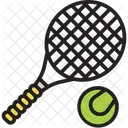 Tennisschlager Und Ball Tennisschlager Squashschlager Symbol
