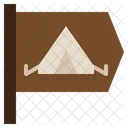 Tent Campground Label Icon