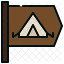 Tent Campground Label Icon