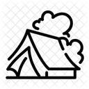 Tent Camp Hiking Icon