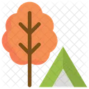 Tent Tree Leaf Icon
