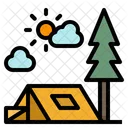 Tent Camping Forest Icon