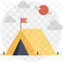 Tent House Camping Icon