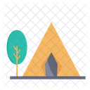 Tent Camp Holiday Icon