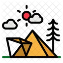Tent Camp Rural Icon