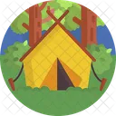 Nature Tent Camping Icon