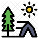 Tent Forest Camping Icon