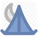 Tent House Night Icon