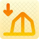 Tent-arrow-down-to-line  Icon