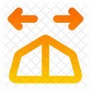 Tent-arrow-left-right  Icon