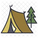 Tent Camp Camping Icône