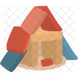 Tent with pillows  Icon