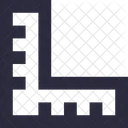 Experimente Quadrado Regua Ícone