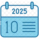 Tenth Calendar Time Icon