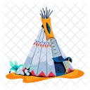 Tepee Shelter Native Tent Icon