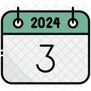 Terceiro Calendario 2024 Ícone