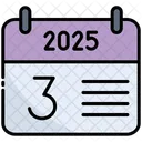 Terceiro Calendario Tempo Ícone