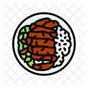 데리야끼 치킨 요리 아이콘