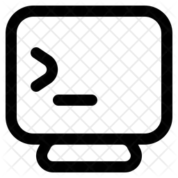 Terminal Icon - Download in Line Style
