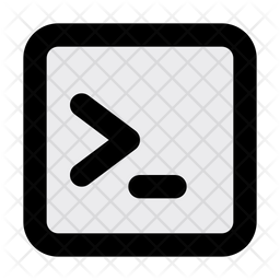 Terminal Icon - Download in Colored Outline Style