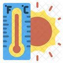 Termometro Temperatura Caliente Icono